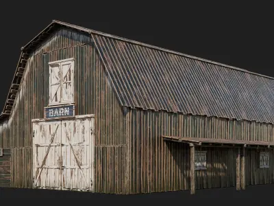05-06-07-08 - Farm Buildings 4K PBR GameReady Low-poly 3D model