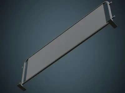 Crowd Barrier 5A Low-poly 3D model