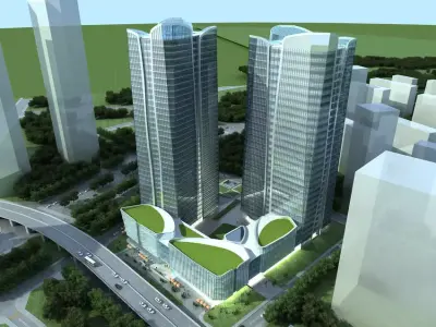 Modern Office Building 3D model