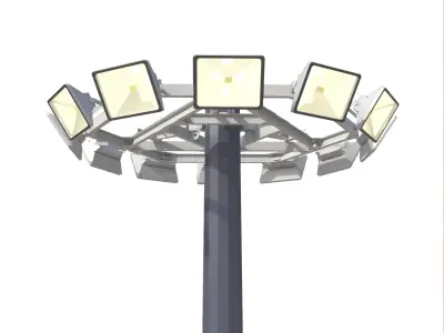 high mast lighting pole 3D model