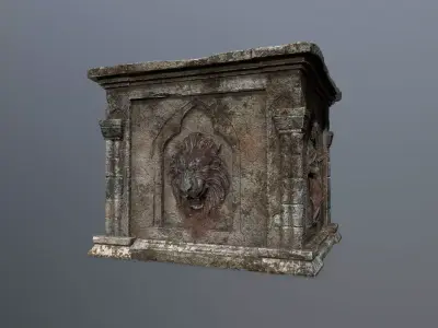 column 2 Low-poly 3D model