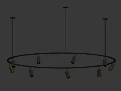 Lino Round Spotlight Pendant Lampatron 3D model