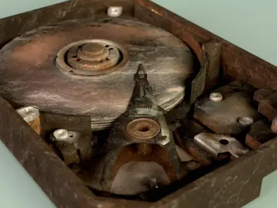 HDD burnt Low-poly 3D model