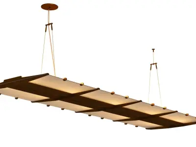 Wing Linear Suspension Ceiling Light 3D model