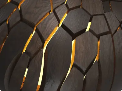 Wood shape light 3D model