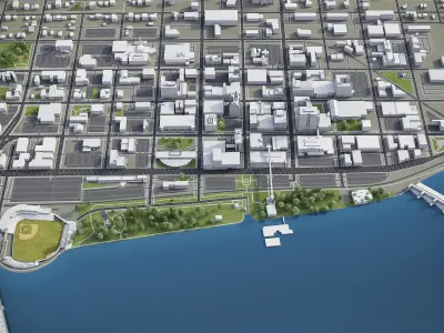 Davenport Low-poly 3D model