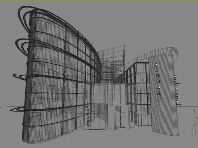 Library - architectural 3D model