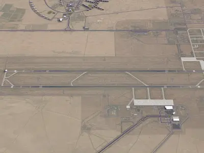 Isfahan Airport Low-poly 3D model