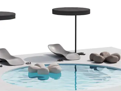 518 exterior and architecture 10 swimming pool 02 3D model