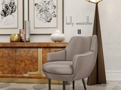 Composition Floor Lamp Chareau Pierre  Kelly wearstler Sonara 3D model