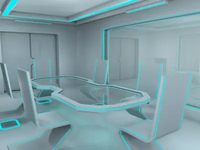 Sci Fi Office Room  3D model