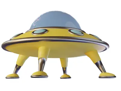 Flying saucer Low-poly 3D model purchase
