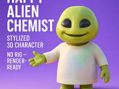 Alien Chemist No rig 3D model