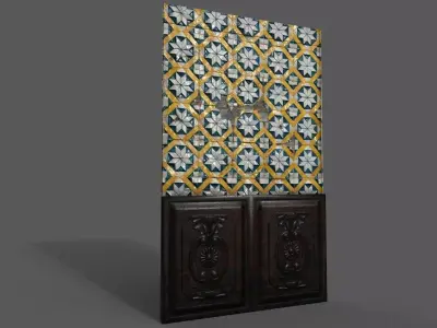 Old Wall Tiles Low-poly 3D model