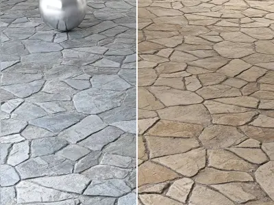 Mrf-Pavement Set31 Low-poly 3D model