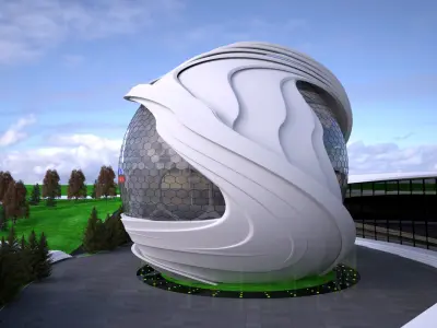 Conceptual Sphere Building 3D model