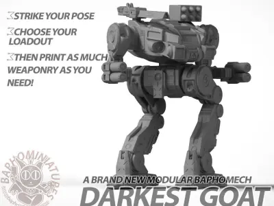 Mech- Baphomech Darkest Goat  3D print model