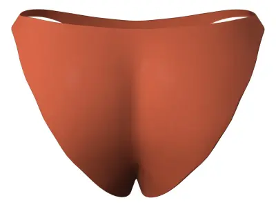 Red Bikini Bottom Low-poly 3D model