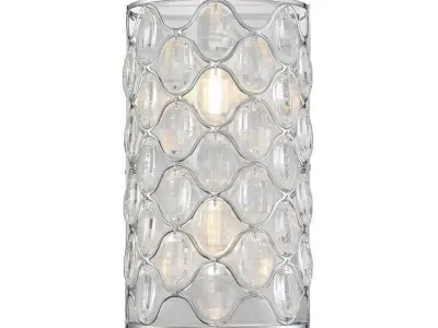 Neeson Light Polished Chrome Flush Mounted Sconce 3D model