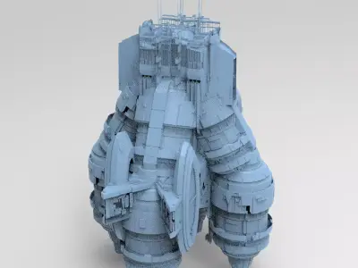 Floating Desert platform 2  3D model