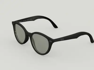 RayBanRB2185 ray ban round sunglasses 3D model