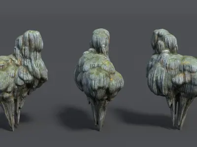 9 Modular Cave Formations - 250218 Low-poly 3D model