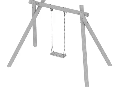 Swing with 1 seat 3D model