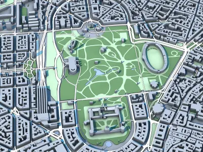 Porta Sempione Milano City 3D model