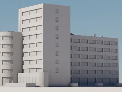 Eastern European Building 003 Low-poly 3D model