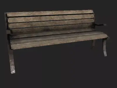 SubwayChair Old PBR 4K GameReady Low-poly 3D model