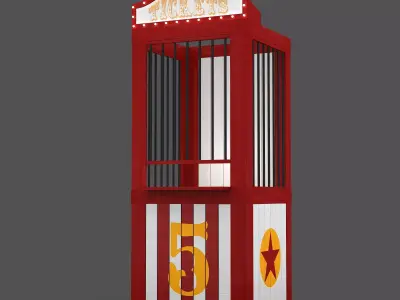 Ticket Booth Low-poly 3D model purchase