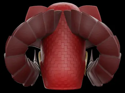 Pharaoh Hat 08 - SciFi Character Design Low-poly 3D model Low-poly 3D model