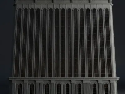 CLASSIC OLD EUROPEAN BUILDING 06 Low-poly 3D model