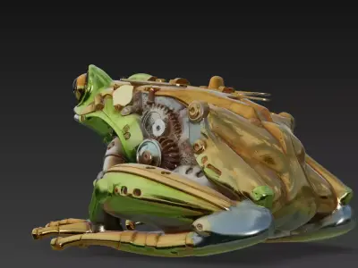 Mecha Frog - Cybernetic Amphibian 3D Model 3D print model