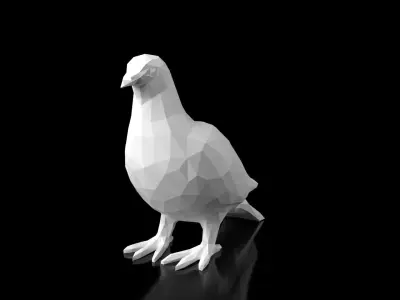 Dove Low Poligonal Low-poly 3D model