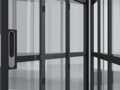 Aluminium door 296 3D model
