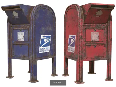 Mail Box Collection 1 3D Model Pack