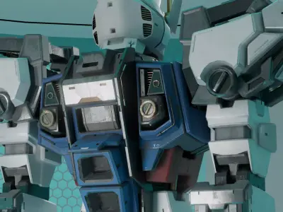 Strike Gundam Low-poly 3D model
