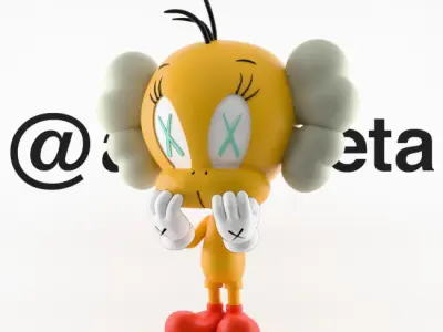 Kaws Tweety Textured 3D model