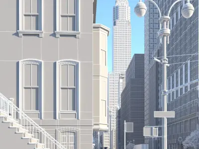 New York City Street scene 3D model
