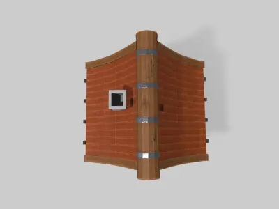 Cartoun House Low-poly 3D model