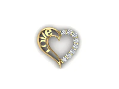 Love pendant  3D print model buy