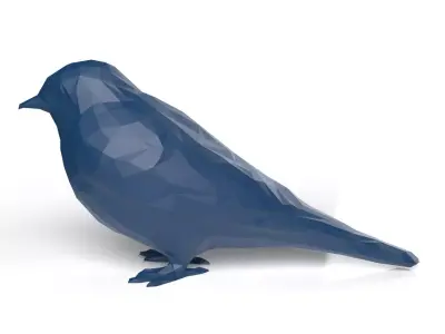 Swallow Low Poligonal Low-poly 3D model
