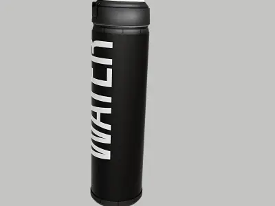 WATER BOTTLE aluminium plastic glass garrafa dagua 3D 3D model