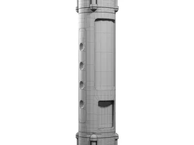 Sci-fi Power Generator Low-poly 3D model by turbioairo