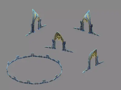 Moon City - Gate 01 3D model