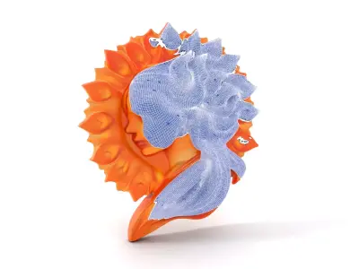 Radiant Sun Goddess model pack Low-poly 3D model