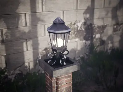 Modular Streetlights  46 Assets Low-poly 3D model