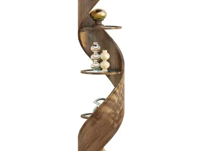 DNA Single Strand Low-poly 3D model
