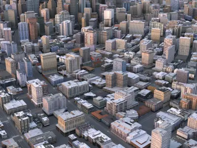 City 66 Low-poly 3D model